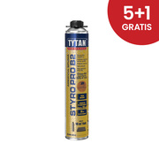 5 + 1 Gratis - Adeziv spuma rapida Styro Pro B2 750 ml, Tytan Professional
